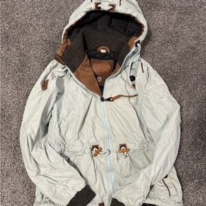 Womens Light turquoise Hooded Jacket